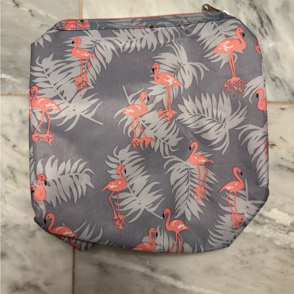 Flamingo Print Cosmetic Pouch